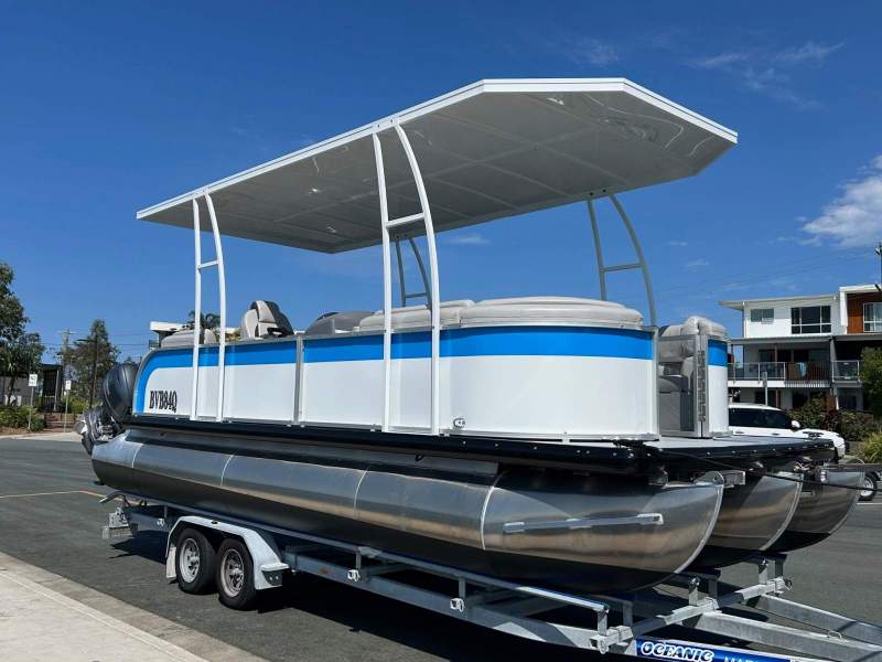 Custom Australian Built Twin Engine Pontoon Boat